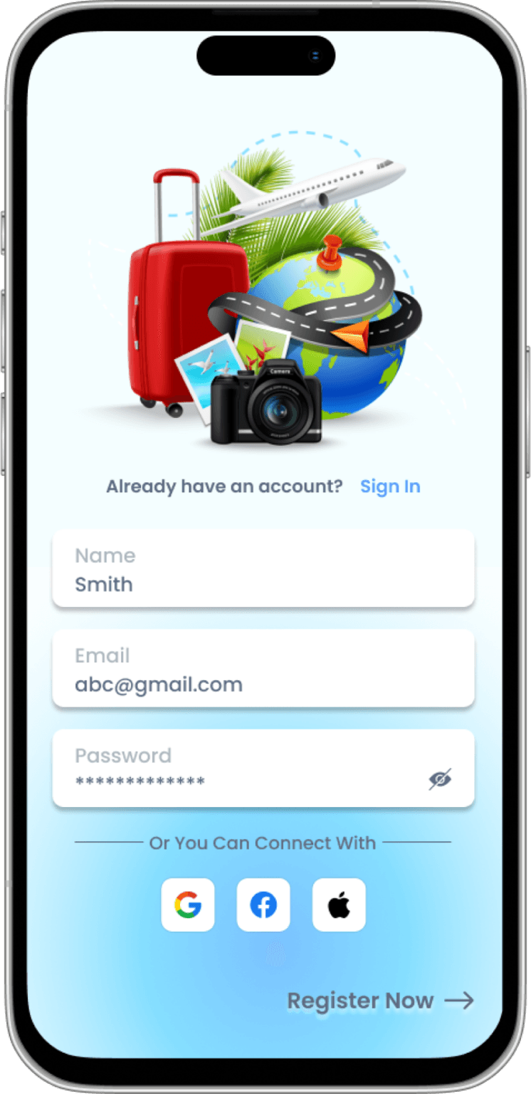 Travel mobile app 1