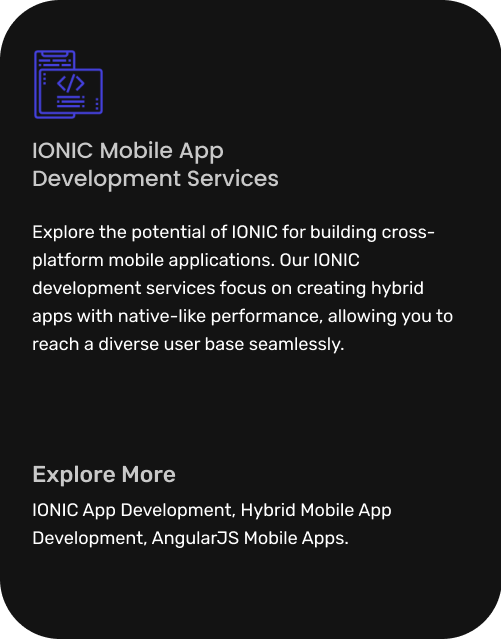 IONIC Mobile App Development Services